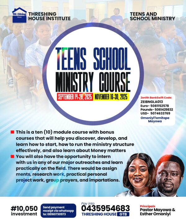 Teens and School Ministry Course